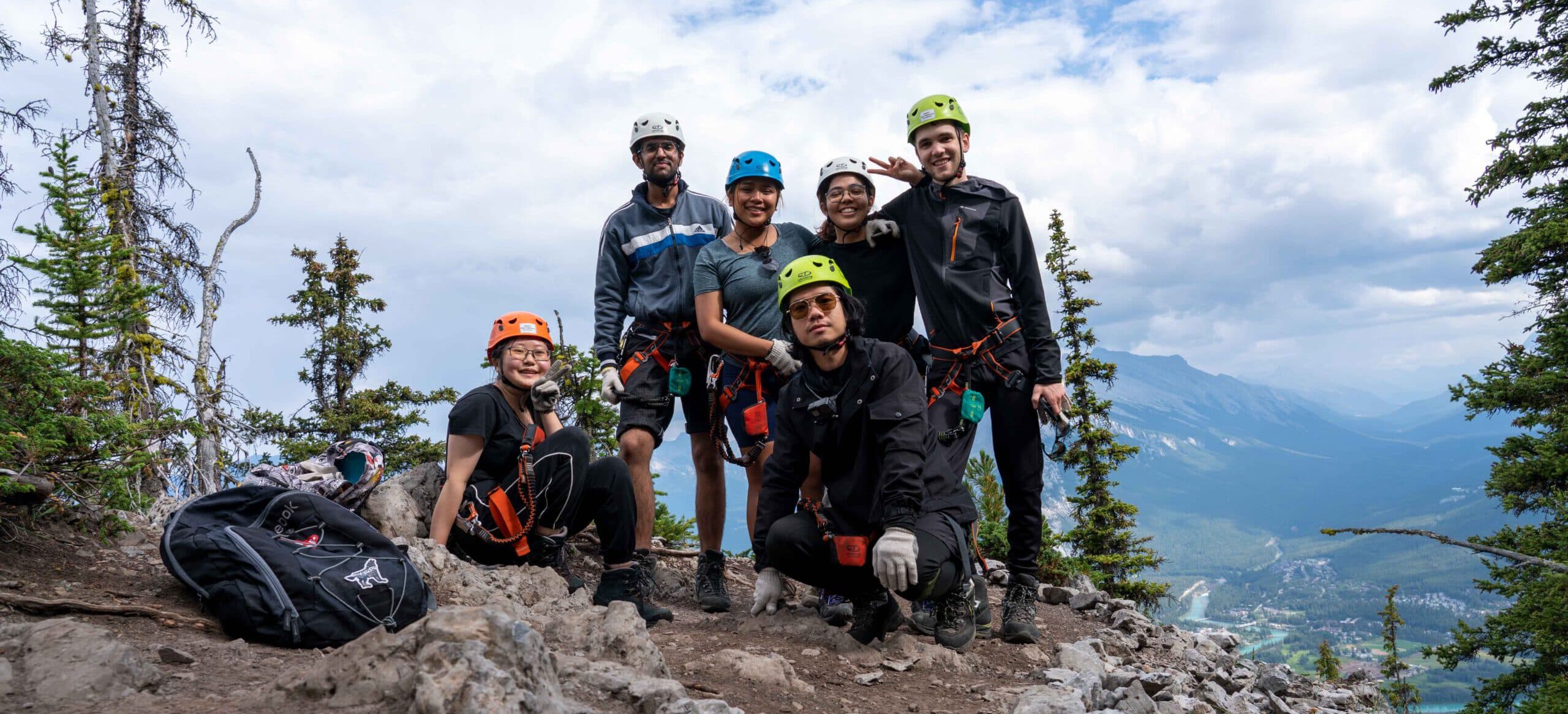 Workforce team building with day on the Via Ferrata at Mount Norquay. Photo courtesy of BLC.