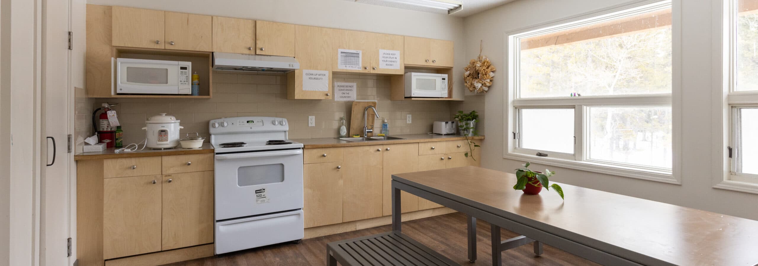 Kitchen layout in Workforce housing. Photo courtesy of BLC.