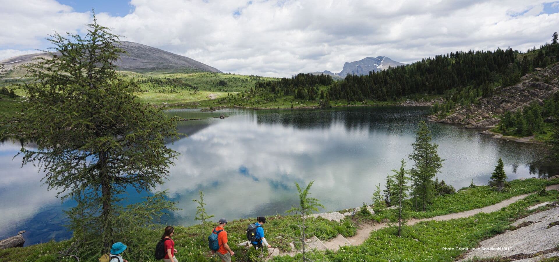 Hikers in Banff National Park. Photo courtesy of BLLT.