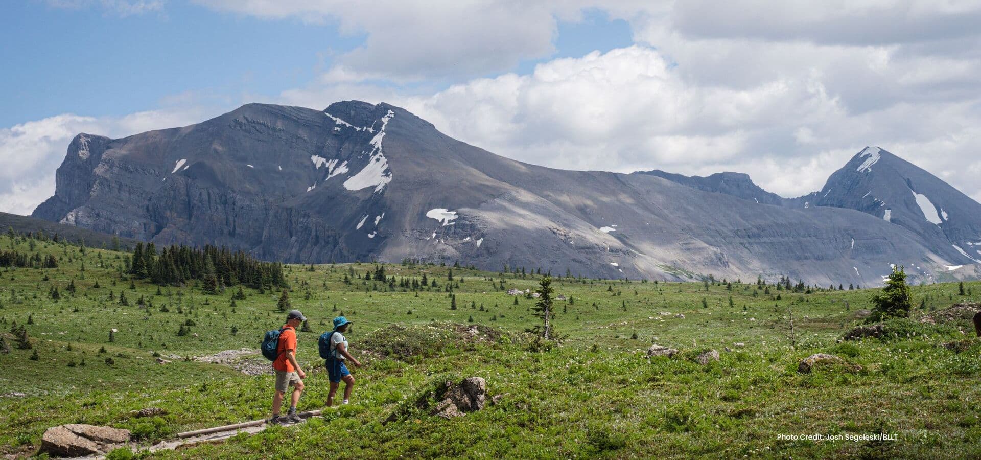 Hikers in Banff National Park. Photo courtesy of BLLT.